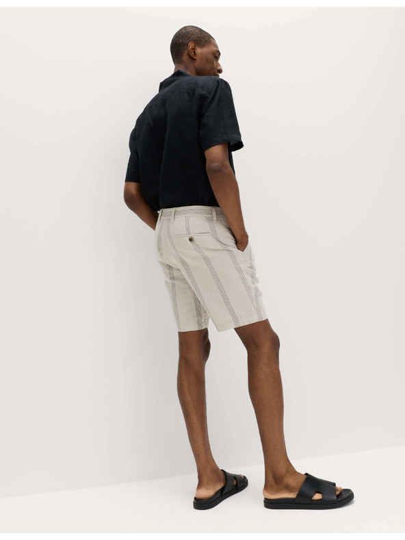 Marks & Spencer Chino rövidnadrág, lenvegyület Marks & Spencer bézs