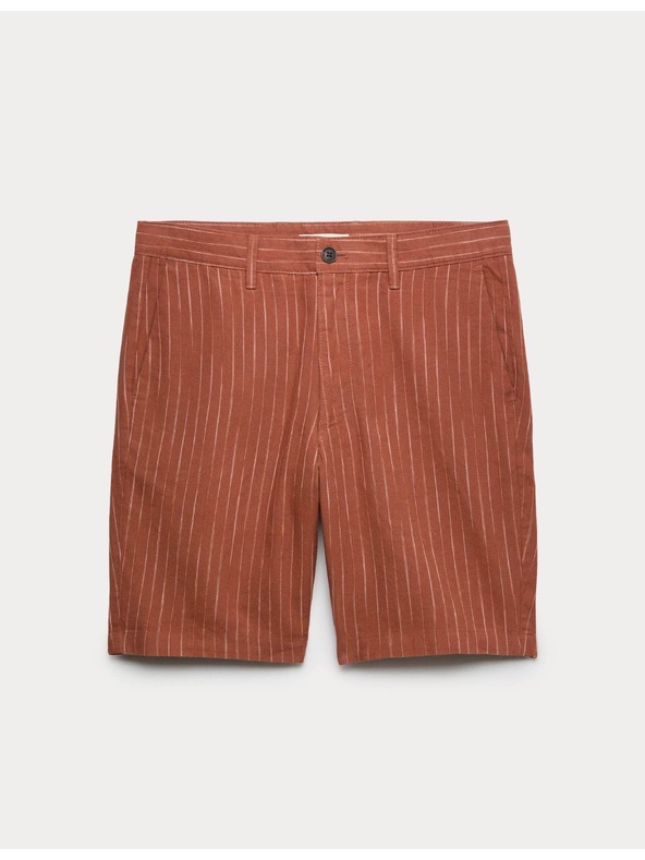 Marks & Spencer Chino rövidnadrág, lenvegyület Marks & Spencer barna