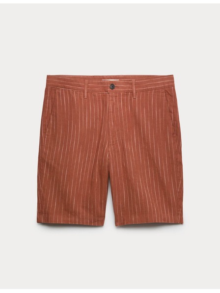 Marks & Spencer Chino rövidnadrág, lenvegyület Marks & Spencer barna