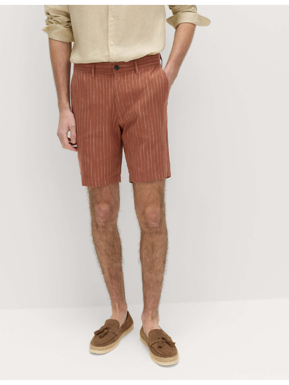 Marks & Spencer Chino rövidnadrág, lenvegyület Marks & Spencer barna