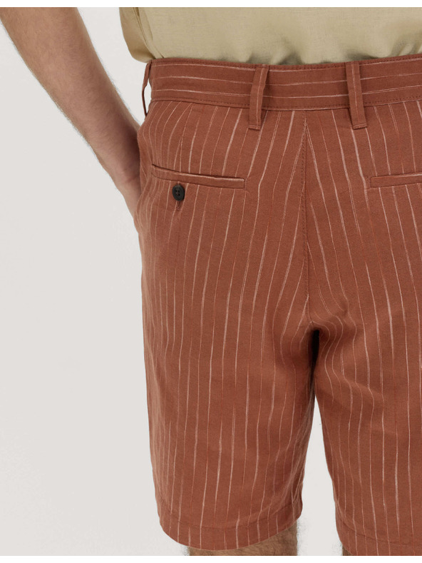 Marks & Spencer Chino rövidnadrág, lenvegyület Marks & Spencer barna