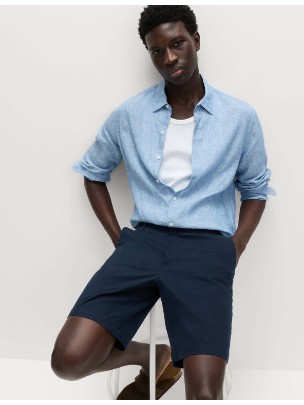 Marks & Spencer Stretch chino rövidnadrág, normál szabás Marks & Spencer tengerészkék