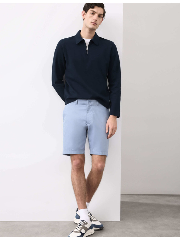 Marks & Spencer Könnyű chino rövidnadrág klasszikus szabásban Marks & Spencer kék