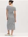 Marks & Spencer Csíkos midi ceruzaruha magas pamutarányú Marks & Spencer fekete