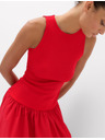 Marks & Spencer Jersey bordázott midi ruha mélyített derekkal Marks & Spencer piros