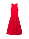Marks & Spencer Jersey bordázott midi ruha mélyített derekkal Marks & Spencer piros