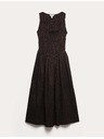 Marks & Spencer Kockás ráncolt körülmény midi ruha mellénnyel Marks & Spencer barna