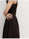 Marks & Spencer Kockás ráncolt körülmény midi ruha mellénnyel Marks & Spencer barna