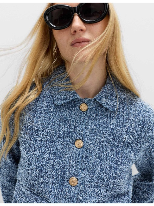 Marks & Spencer Rövidített textúrázott farmerkoat Marks & Spencer tengerészkék