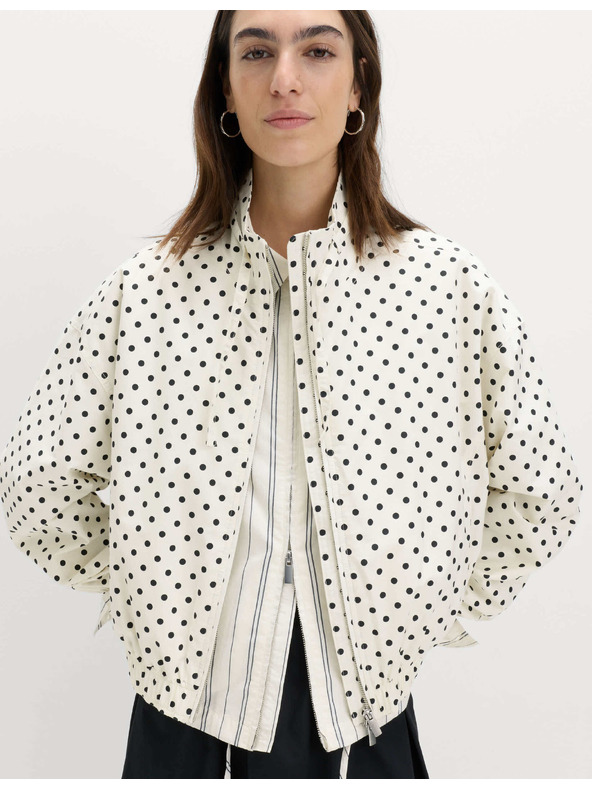 Marks & Spencer Bomber kabát magas pamutarányú és állógallérral Marks & Spencer krém