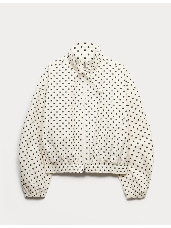 Marks & Spencer Bomber kabát magas pamutarányú és állógallérral Marks & Spencer krém