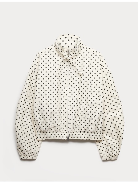 Marks & Spencer Bomber kabát magas pamutarányú és állógallérral Marks & Spencer krém