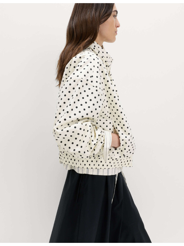 Marks & Spencer Bomber kabát magas pamutarányú és állógallérral Marks & Spencer krém