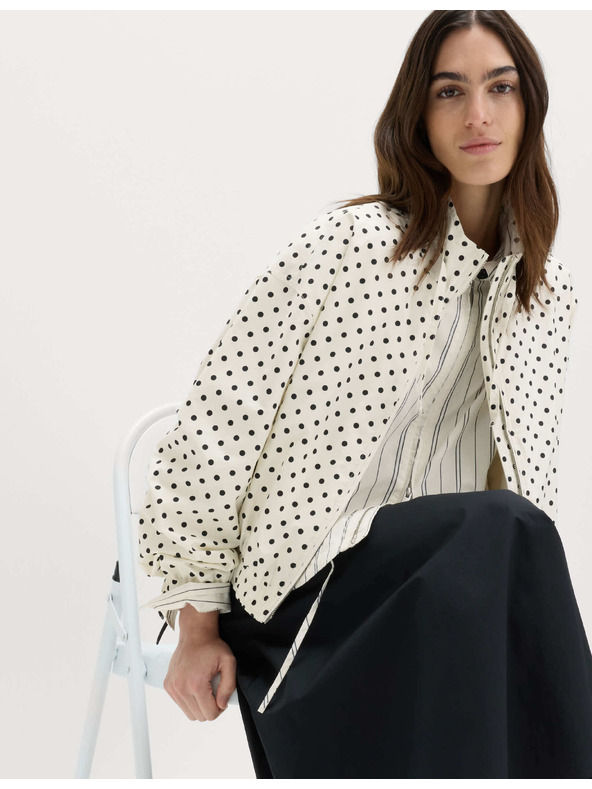 Marks & Spencer Bomber kabát magas pamutarányú és állógallérral Marks & Spencer krém