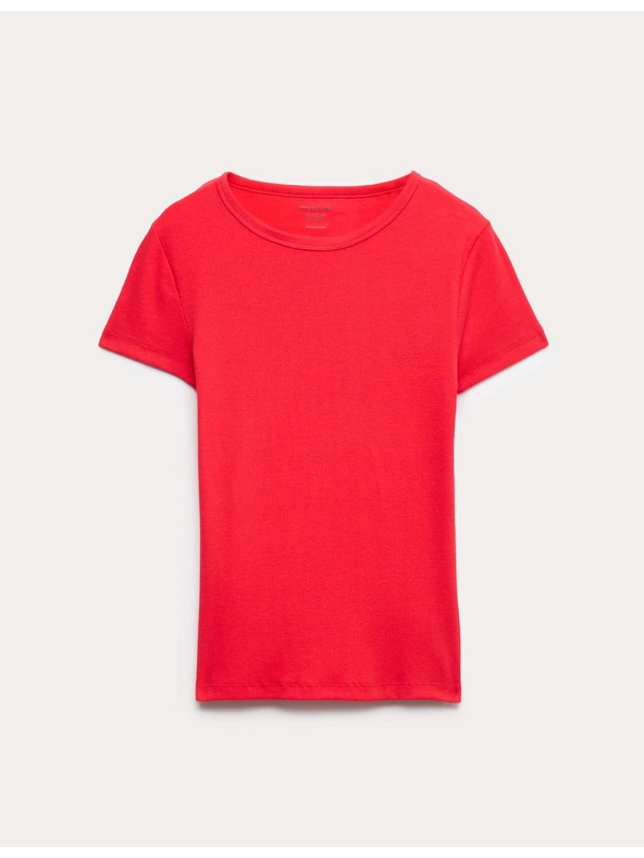 Marks & Spencer Bordázott slim fit póló magas pamutarányú Marks & Spencer piros