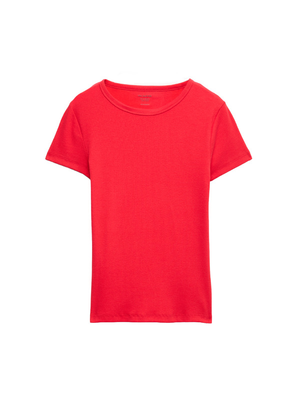 Marks & Spencer Bordázott slim fit póló magas pamutarányú Marks & Spencer piros