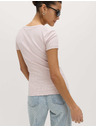 Marks & Spencer Slim fit póló ovális nyakkivágással és magas pamutarányú Marks & Spencer rózsaszín