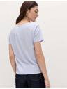 Marks & Spencer V-nyakkivágású pamutpóló Marks & Spencer lila