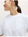 Marks & Spencer Csíkos laza szabású rövid póló Marks & Spencer fehér
