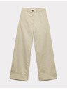 Marks & Spencer Chino nadrág széles szárral és ablakokkal, magas pamutarányú Marks & Spencer zöld