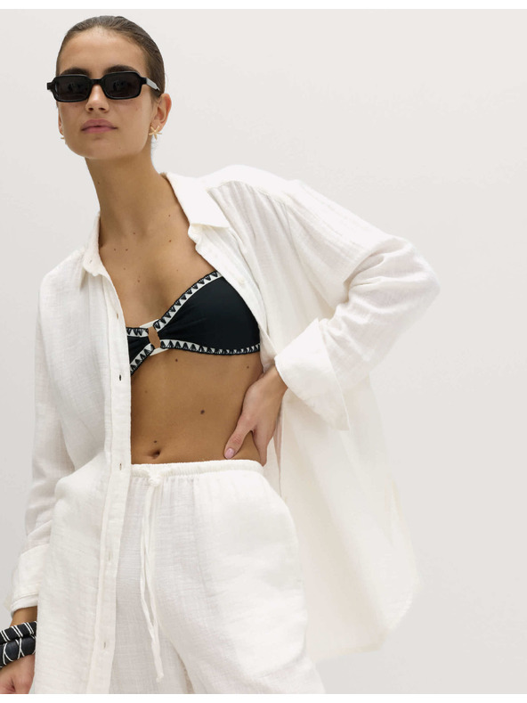 Marks & Spencer Dupla szövetből készült strandfing Marks & Spencer fehér