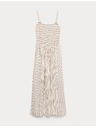Marks & Spencer Ráncolt maxi ruha magas lenmartartalom Marks & Spencer barna