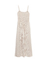 Marks & Spencer Ráncolt maxi ruha magas lenmartartalom Marks & Spencer barna