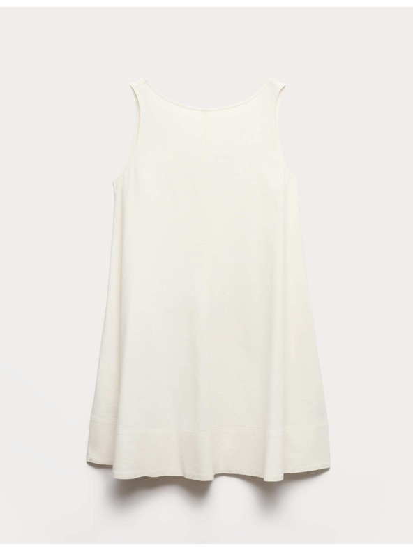 Marks & Spencer Laza mini ruha ovális nyakkivágással és magas lenmartartalom Marks & Spencer tejszínű