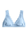Marks & Spencer Dekoltázsú bikini felső párnázottsággal és hímzett szegéllyel, formázott Marks & Spencer kék