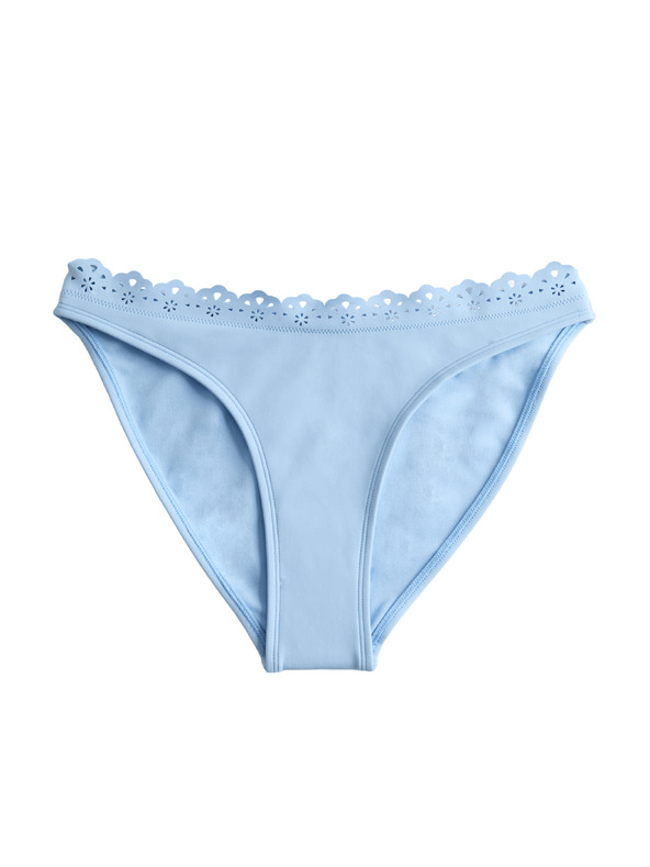 Marks & Spencer Magas szárított bikini alső hímzéssel Marks & Spencer kék