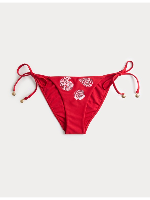 Marks & Spencer Bikini alső oldalt megkötött és hímzett Marks & Spencer piros