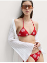 Marks & Spencer Háromszög bikini felső párnázottsággal és hímzéssel Marks & Spencer piros