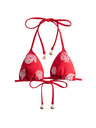 Marks & Spencer Háromszög bikini felső párnázottsággal és hímzéssel Marks & Spencer piros