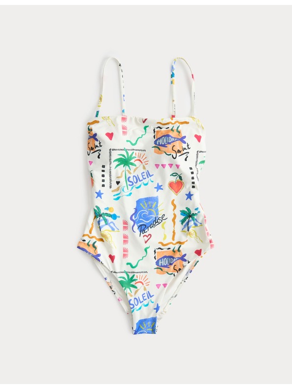 Marks & Spencer Bandeau típusú fürdőruha nyomattal Marks & Spencer többszínű