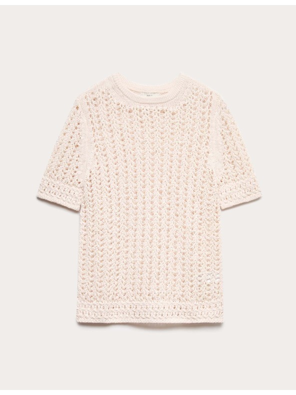 Marks & Spencer Textúrált felső magas pamutarányú Marks & Spencer krém