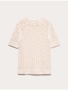 Marks & Spencer Textúrált felső magas pamutarányú Marks & Spencer krém