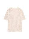 Marks & Spencer Textúrált felső magas pamutarányú Marks & Spencer krém