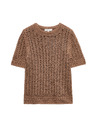 Marks & Spencer Textúrált felső magas pamutarányú Marks & Spencer barna