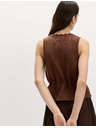 Marks & Spencer Kötött rövidített trikó textúrával tiszta pamutból Marks & Spencer barna