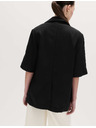 Marks & Spencer Rövid ujjú blazer magas lyocel és len tartalommal Marks & Spencer fekete