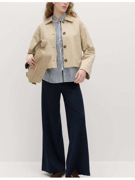 Marks & Spencer Jersey széles szárú stretch nadrág Marks & Spencer tengerészkék