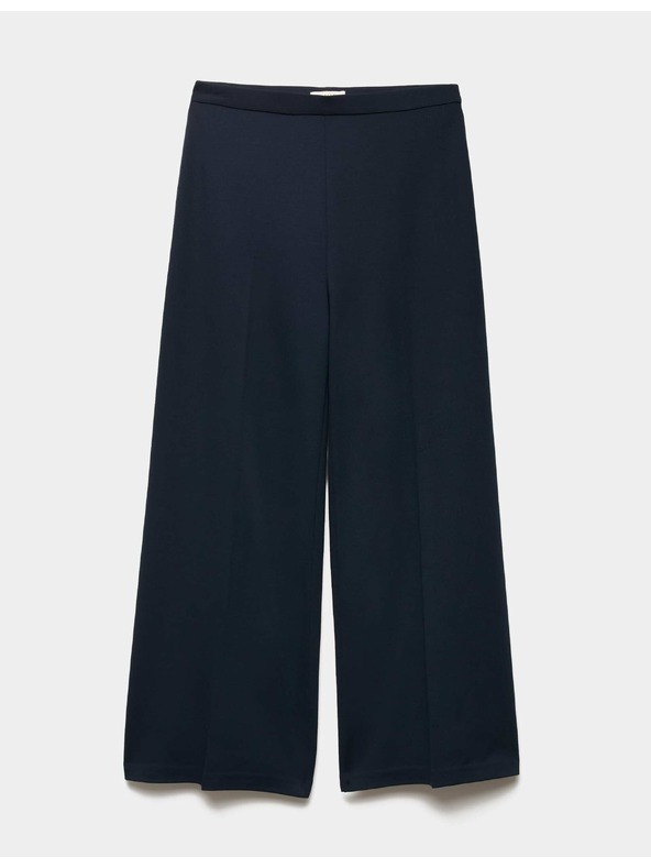 Marks & Spencer Jersey széles szárú stretch nadrág Marks & Spencer tengerészkék