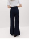 Marks & Spencer Jersey széles szárú stretch nadrág Marks & Spencer tengerészkék
