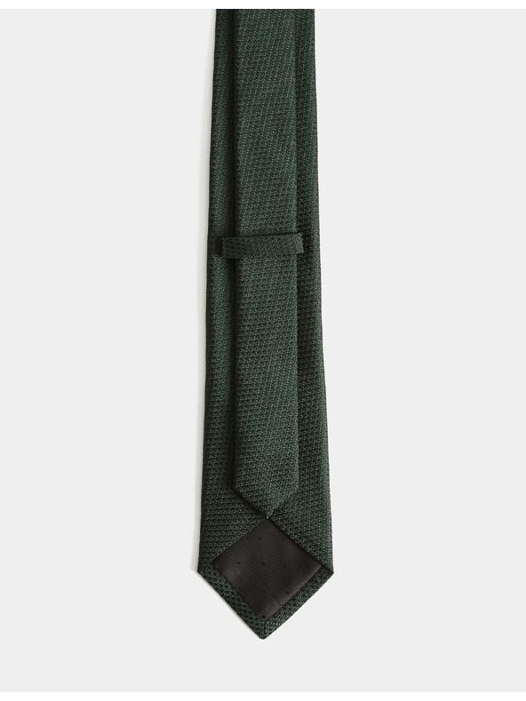 Marks & Spencer 100% selyem nyakkendő textúrával Marks & Spencer zöld színű