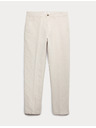 Marks & Spencer Chino nadrág lenvegyület keverékből, normál fazon Marks & Spencer bézs