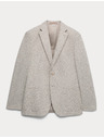 Marks & Spencer Stretch blazer enyhe szabott szabás textúrával, pamutból Marks & Spencer krém