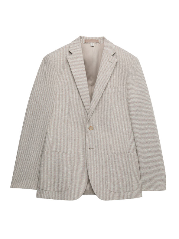 Marks & Spencer Stretch blazer enyhe szabott szabás textúrával, pamutból Marks & Spencer krém