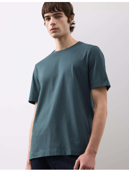 Marks & Spencer Prémium pamut póló, slim fit Marks & Spencer kék