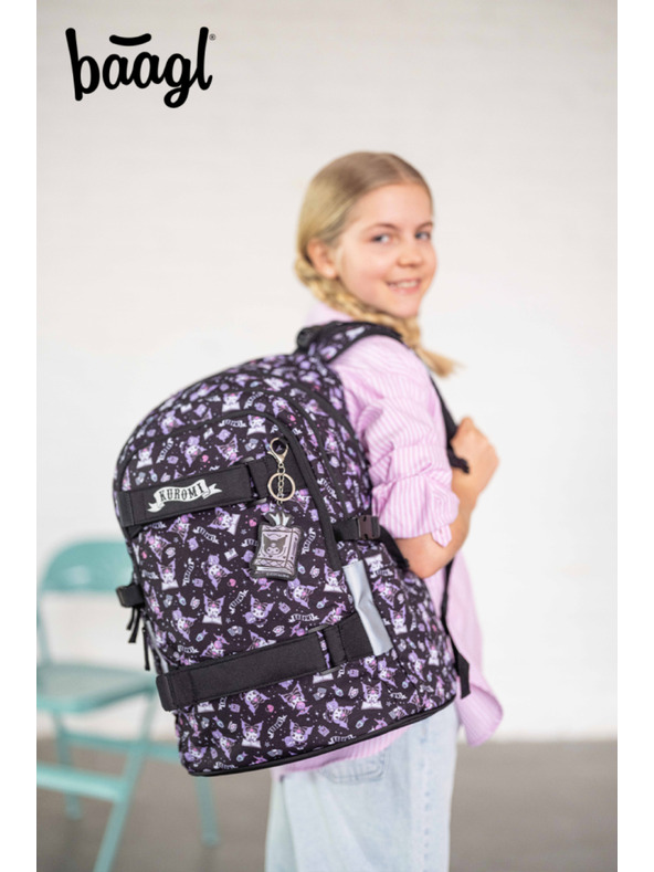 BAAGL  BAAGL Iskolai hátizsák Skate Kuromi Black GRS