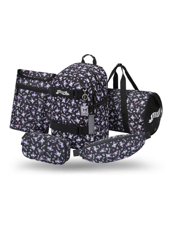 BAAGL  BAAGL SZETT 5 Skate Kuromi Black: hátizsák, tolltartó, sporttáska, övtáska, notebook tok GRS